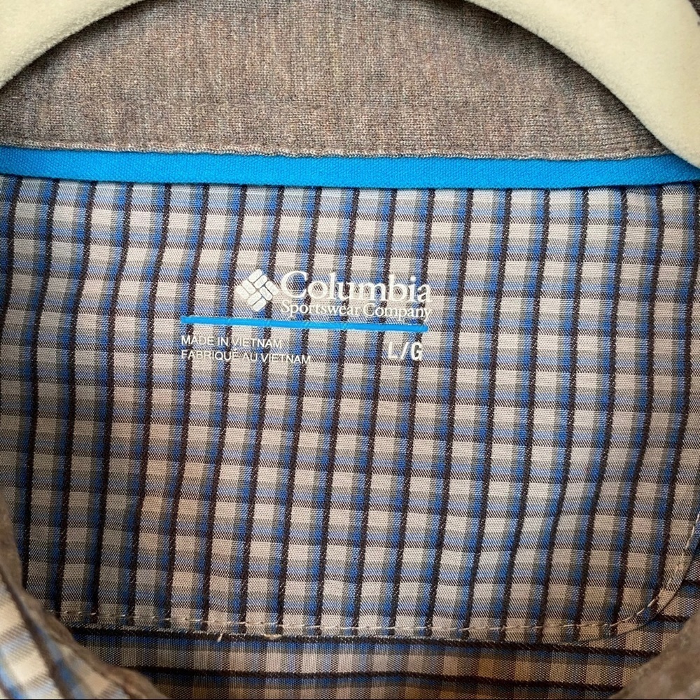 Columbia Blue Checked Long Sleeve Button Down Top - Picture 2 of 7